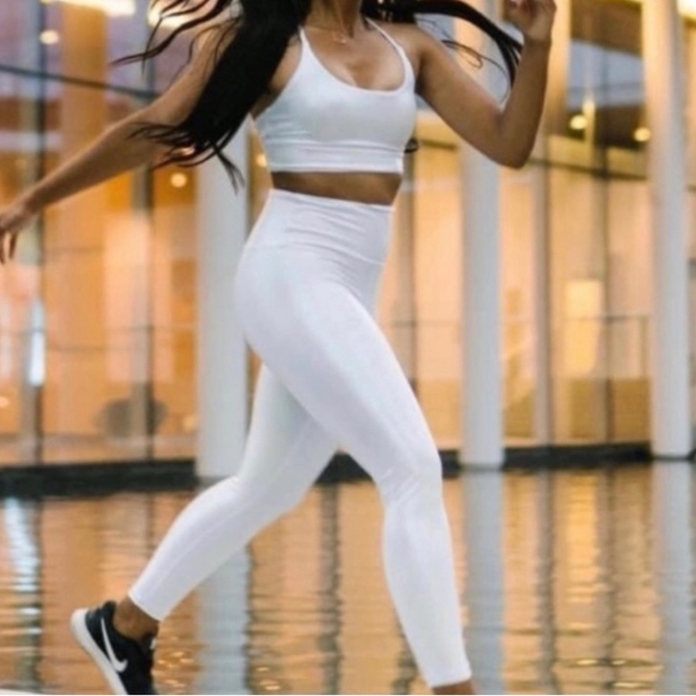 Zyia white unicorn luxe leggings